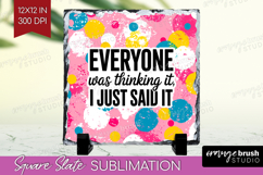 Sarcastic Quote Slate PNG - Brush Stroke Square Slate Product Image 1