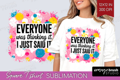 Sarcastic Quote Square Tshirt Background - Brush Stroke PNG Product Image 1