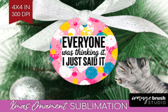 Sarcastic Quote Ornament PNG - Brush Stroke PNG Sublimation Product Image 1