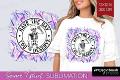 Sarcastic Quote Square Tshirt Background - Brush Stroke PNG Product Image 1