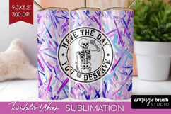 Sarcastic Quote Tumbler Wrap - Brush Stroke Tumbler PNG Product Image 1