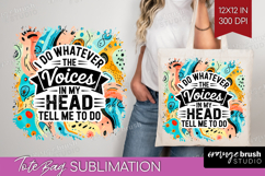 Sarcastic Quote Tote Bag - Brush Stroke Tote Bag PNG Product Image 1
