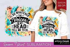 Sarcastic Quote Square Tshirt Background - Brush Stroke PNG Product Image 1