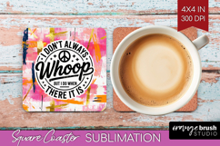 Sarcastic Quote Square Coaster - Brush Stroke Coaster PNG Product Image 1