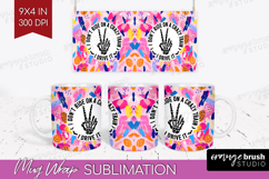 Sarcastic Quote Mug Wrap - Brush Stroke Mug PNG Sublimation Product Image 1
