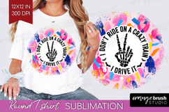 Sarcastic Quote Round Tshirt Background - Brush Stroke PNG Product Image 1