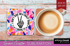 Sarcastic Quote Square Coaster - Brush Stroke Coaster PNG Product Image 1