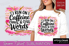 Sarcastic Quote Square Tshirt Background - Brush Stroke PNG Product Image 1