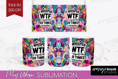 Sarcastic Quote Mug Wrap - Brush Stroke Mug PNG Sublimation Product Image 1