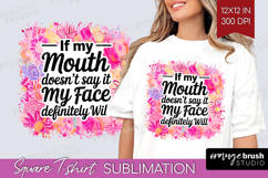 Sarcastic Quote Square Tshirt Background - Brush Stroke PNG Product Image 1