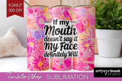 Sarcastic Quote Tumbler Wrap - Brush Stroke Tumbler PNG Product Image 1