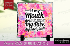 Sarcastic Quote Slate PNG - Brush Stroke Square Slate Product Image 1