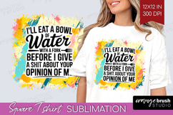 Sarcastic Quote Square Tshirt Background - Brush Stroke PNG Product Image 1