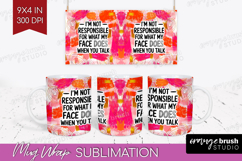 Sarcastic Quote Mug Wrap - Brush Stroke Mug PNG Sublimation Product Image 1
