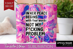 Sarcastic Quote Tumbler Wrap - Brush Stroke Tumbler PNG Product Image 1