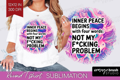 Sarcastic Quote Round Tshirt Background - Brush Stroke PNG Product Image 1