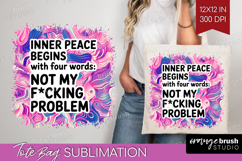 Sarcastic Quote Tote Bag - Brush Stroke Tote Bag PNG Product Image 1