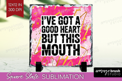 Sarcastic Quote Slate PNG - Brush Stroke Square Slate Product Image 1