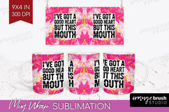 Sarcastic Quote Mug Wrap - Brush Stroke Mug PNG Sublimation Product Image 1