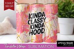 Sarcastic Quote Tumbler Wrap - Brush Stroke Tumbler PNG Product Image 1