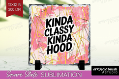 Sarcastic Quote Slate PNG - Brush Stroke Square Slate Product Image 1