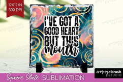 Sarcastic Quotes Quote Slate PNG - Brush Stroke Square Slate Product Image 1