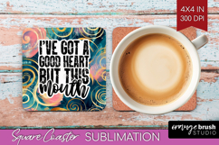 Sarcastic Quotes Quote Square Coaster - Brush Stroke Coaster Product Image 1