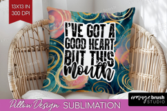 Sarcastic Quotes Quote Pillow Sublimation - Brush Stroke PNG Product Image 1