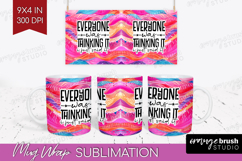 Sarcastic Quotes Quote Mug Wrap - Brush Stroke Mug PNG Product Image 1