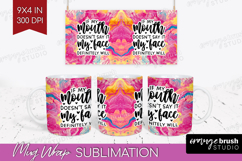 Sarcastic Quotes Quote Mug Wrap - Brush Stroke Mug PNG Product Image 1
