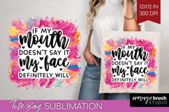 Sarcastic Quotes Quote Tote Bag - Brush Stroke Tote Bag PNG Product Image 1