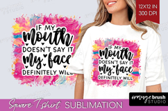 Sarcastic Quotes Quote Square Tshirt Background - Brush PNG Product Image 1