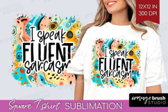 Sarcastic Quotes Quote Square Tshirt Background - Brush PNG Product Image 1