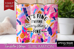 Sarcastic Quotes Quote Tumbler Wrap - Brush Stroke Tumbler Product Image 1