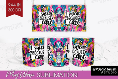 Sarcastic Quotes Quote Mug Wrap - Brush Stroke Mug PNG Product Image 1