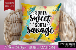 Sarcastic Quotes Quote Pillow Sublimation - Brush Stroke PNG Product Image 1