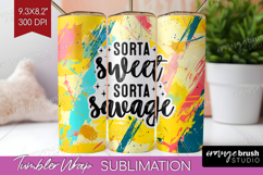 Sarcastic Quotes Quote Tumbler Wrap - Brush Stroke Tumbler Product Image 1