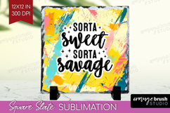 Sarcastic Quotes Quote Slate PNG - Brush Stroke Square Slate Product Image 1