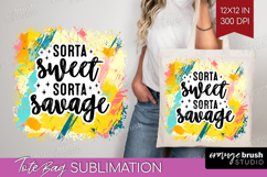 Sarcastic Quotes Quote Tote Bag - Brush Stroke Tote Bag PNG Product Image 1