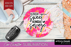 Sarcastic Quotes Quote Car Coaster - Brush Stroke Coaster Product Image 1