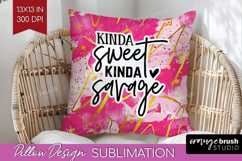 Sarcastic Quotes Quote Pillow Sublimation - Brush Stroke PNG Product Image 1