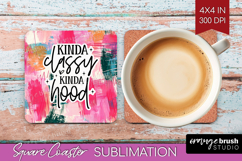 Sarcastic Quotes Quote Square Coaster - Brush Stroke Coaster Product Image 1