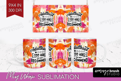 Sarcastic Quotes Quote Mug Wrap - Brush Stroke Mug PNG Product Image 1