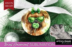 Brussels Griffon St. Patricks Day Dog Ornament PNG Dog PNG Product Image 1