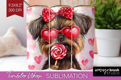 Brussels Griffon Valentine Tumbler Wrap Valentines Day PNG Product Image 1