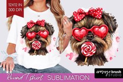 Brussels Griffon Valentine Round Tshirt Background Day PNG Product Image 1