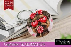 Brussels Griffon Valentine Keychain PNG Valentines Day Product Image 1