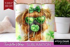 Brussels Griffon St. Patricks Day Dog Tumbler Wrap Dog PNG Product Image 1