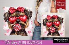 Brussels Griffon Valentine Tote Bag Valentines Day Tote Bag Product Image 1