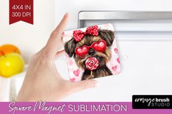 Brussels Griffon Valentine Magnet Sublimation Valentines Day Product Image 1